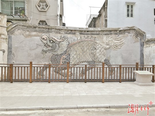 西马路清代麒麟照壁重焕光彩