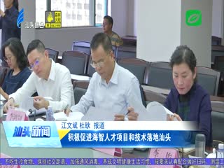 积极促进海智人才项目和技术落地汕头