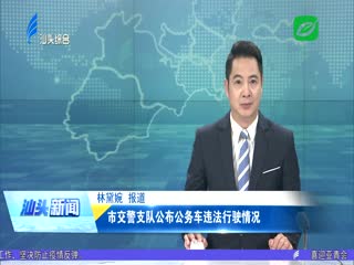 市交警支队公布公务违法行驶情况