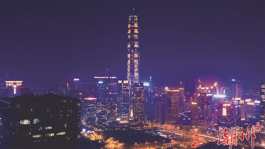 “i潮州”点亮广州深圳地标