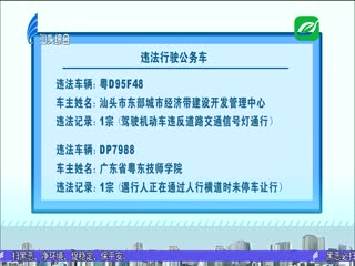 交警部门公布违法行驶公务车