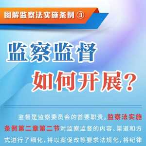 图解监察法实施条例丨监察监督  如何开展?