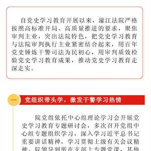 用百年党史锤炼司法为民初心——濠江法院推动党史学习教育走深走实