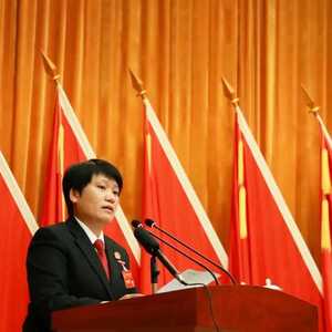 潮南法院党组书记、代理院长林东升在区五届人大一次会议上作工作报告