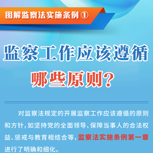 图解监察法实施条例(一)|监察工作应该遵循哪些原则?