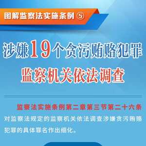 ​图解监察法实施条例(五)丨涉嫌19个贪污贿赂犯罪,监察机关依法调查
