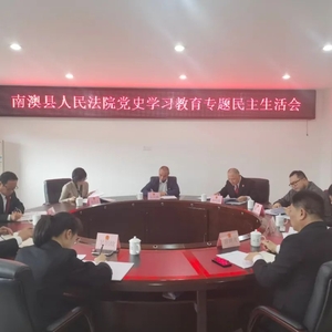 南澳法院党组召开党史学习教育专题民主生活会