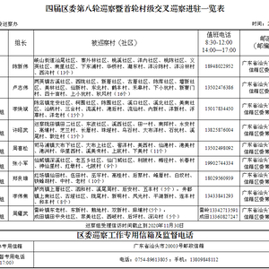 四届潮南区委第八轮巡察暨首轮村级交叉巡察工作公告