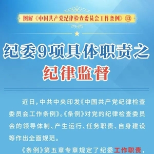 图解中国共产党纪律检查委员会工作条例(十三)| 纪委9项具体职责之纪律监督
