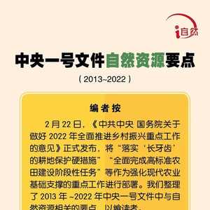 一图读懂|十年,中央一号文件里的自然资源要点