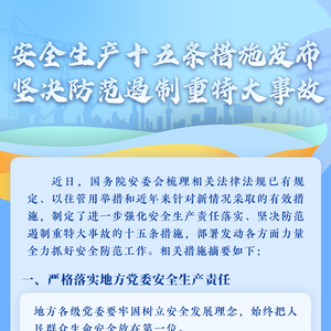 一图速览 | 安全生产十五条措施
