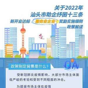 【文件】汕头市发改局出台《2022年汕头市助企纾困十三条(“新开业”规模以上服务业企业)奖励的实施细则》