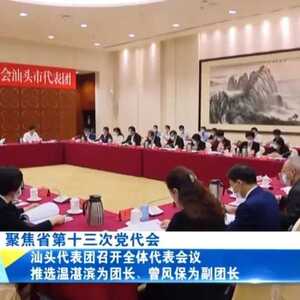 汕头代表团召开全体代表会议|推选温湛滨为团长、曾风保为副团长