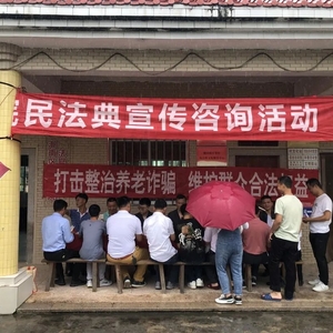 潮南法院在陇田镇东华村开展民法典暨打击整治养老诈骗普法宣传活动