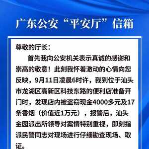 龙湖公安“快”显身手,速破盗窃商铺案获群众肯定!