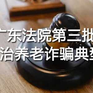 广东高院发布第三批打击整治养老诈骗典型案例