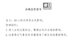 注意,汕头气象台发布台风白色预警信号!