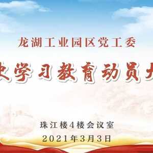 牢记党史,坚守初心——龙湖工业园区党工委召开党史学习教育动员大会
