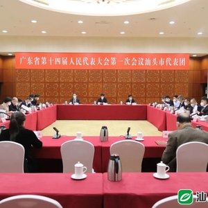 汕头代表团召开全体会议 温湛滨主持会议